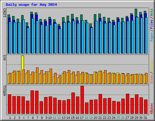 Daily usage for May 2024