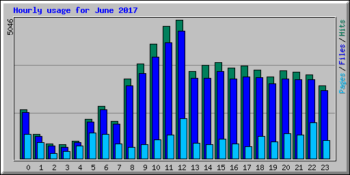 Hourly usage for June 2017