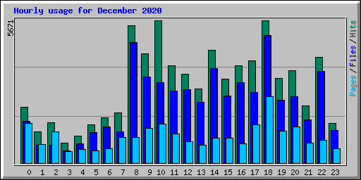 Hourly usage for December 2020