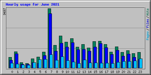Hourly usage for June 2021