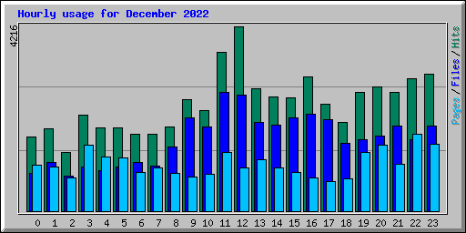 Hourly usage for December 2022