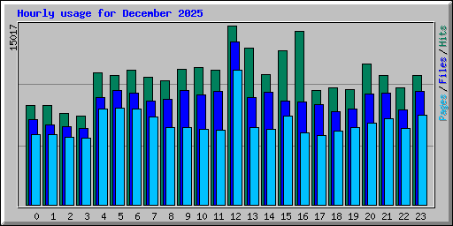 Hourly usage for December 2025